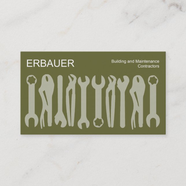 Cartão De Visita Ferramentas do Comércio - Sombras de Oliva 66633 (Frente)