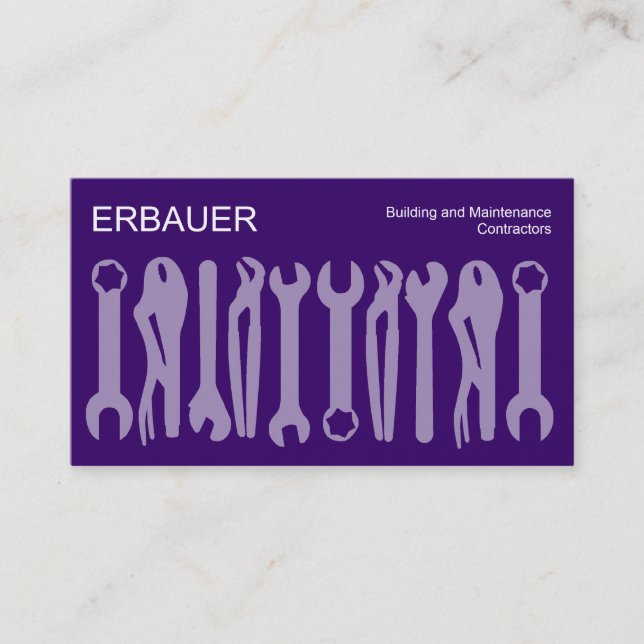 Cartão De Visita Ferramentas do Comércio - Sombras de Roxo (Frente)