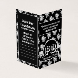 Cartão De Visita Ferramentas Legal de duograma gótico de tatuagem b