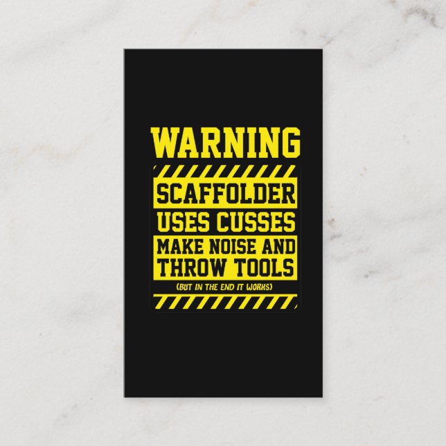 Cartão De Visita Ferramentas Scaffolder Construtor de Pastas (Frente)