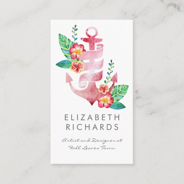 Cartão De Visita Festa de Iate de Cruzeiro Costeiro de Anchor de Pr (Frente)