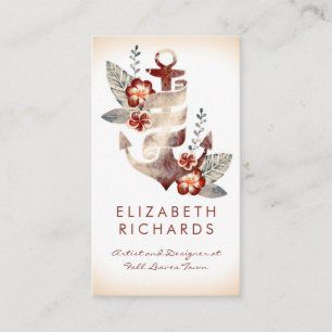 Cartão De Visita Festa de Iate de Cruzeiro Costeiro de Anchor de Pr