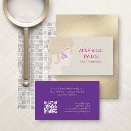 Cartão De Visita Festa de Pintura de Rosto