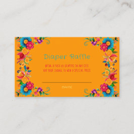 Cartão De Visita Fiesta Mexicana Colorida Fralda Raffle