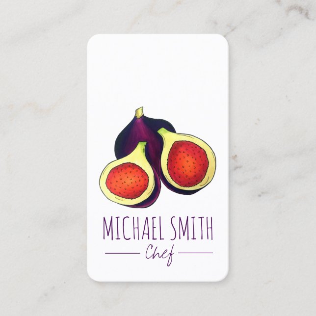 Cartão De Visita Fig Jam Jelly, Homemade, Preserva Números Banidos  (Frente)