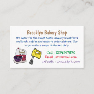 Cartão De Visita Figura de desenho animado do Mixer