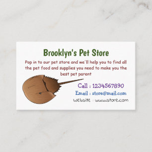 Cartão De Visita Figura de desenho animado em ferradura