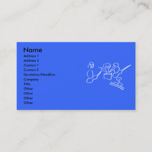 Cartão De Visita Figura esboço da vara do branco da banda