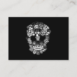 Cartão De Visita Figurino de Halloween Caveira Rottweiler