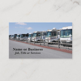 Cartão De Visita fila de veículos de recreio novos