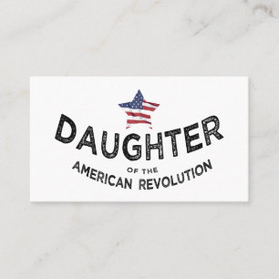 Cartão De Visita Filha da bandeira americana DAR da Revolução Ameri