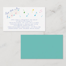 Cartão De Visita Filha Doce dos Meus Livros Musicais para Bebê