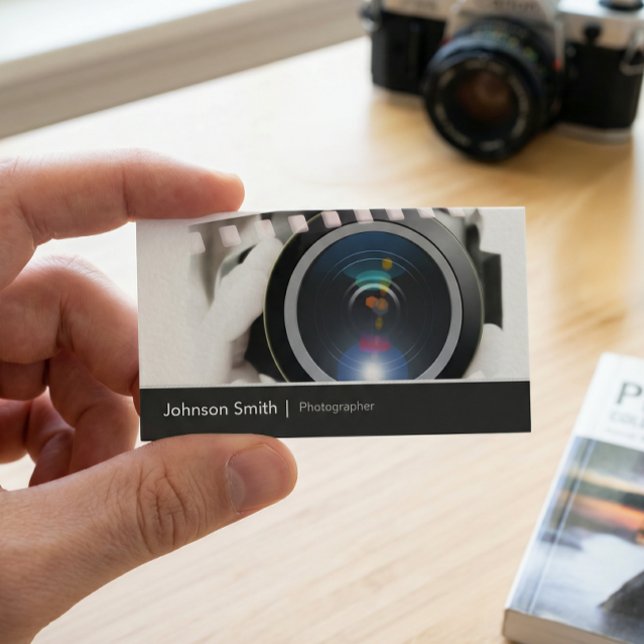 Cartão De Visita Filme TV Fotografador Cinematógrafo Lente de Câmer (Criador carregado)