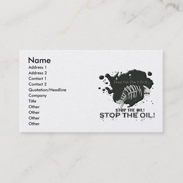 Cartão De Visita FINALFISHY2, Nome, Endereço 1, Endereço 2, Contato (Frente)