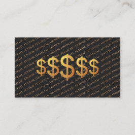 Cartão De Visita Financial Advisor Dollar Symbol Finance Management