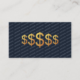 Cartão De Visita Financial Advisor Money Management Dollar Symbol