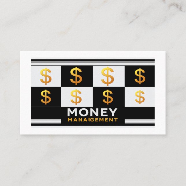 Cartão De Visita Financial Advisor Wealth Management Money Strategy (Frente)