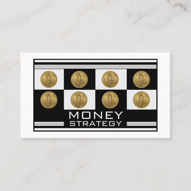 Cartão De Visita Financial Advisor Wealth Strategy Money Management (Frente)