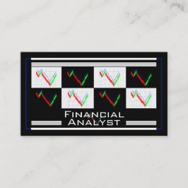 Cartão De Visita Financial Analyst Money Strategy Colorful Graphs