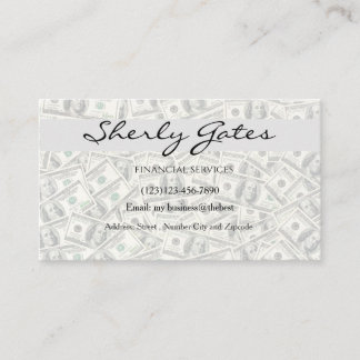 Cartão De Visita financial services editable card