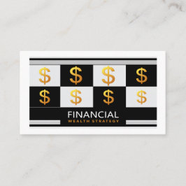 Cartão De Visita Financial Wealth Management Money Advisor Strategy