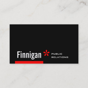 Cartão De Visita Finnigan Asterisco Vermelho Grande Listrado
