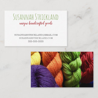 Cartão De Visita Fio Handmade da Multi-cor