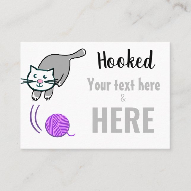 Cartão De Visita Fios/crochê/tricô (Frente)