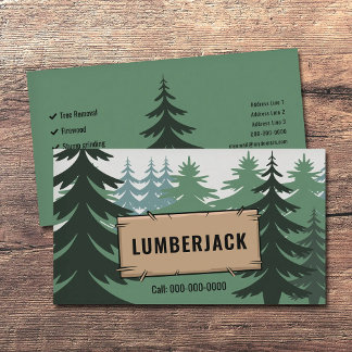 Cartão De Visita Fir Forest - Lumberjack Services