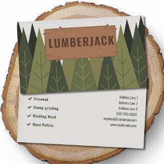 Cartão De Visita Fir Trees - Lumberjack