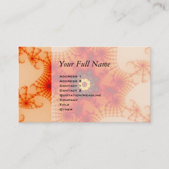 Cartão De Visita Fire Web - Arte Fractal (Frente)