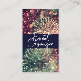 Cartão De Visita Fireworks de código QR personalizado personalizado