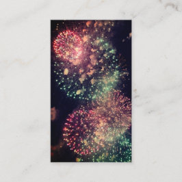 Cartão De Visita Fireworks de código QR personalizado personalizado