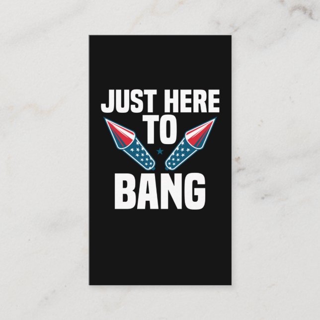 Cartão De Visita Fireworks Humor American Flag 4th July (Frente)