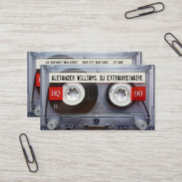 Cartão De Visita Fita cassete Extraordinária DJ com código QR