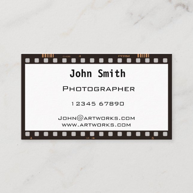 Cartão De Visita Fita de cinema (Frente)