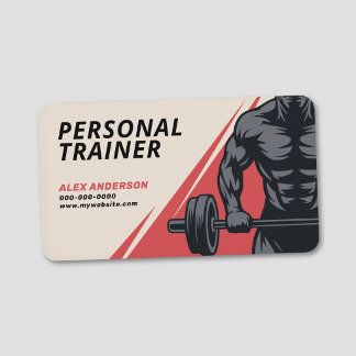 Cartão De Visita Fitness & Bodybuilding Personal Trainer