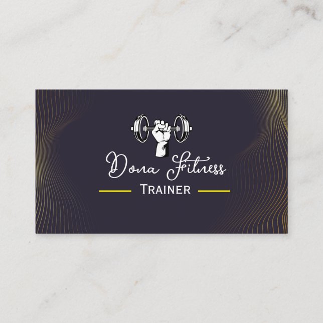 Cartão De Visita Fitness Trainer Business Card  (Frente)