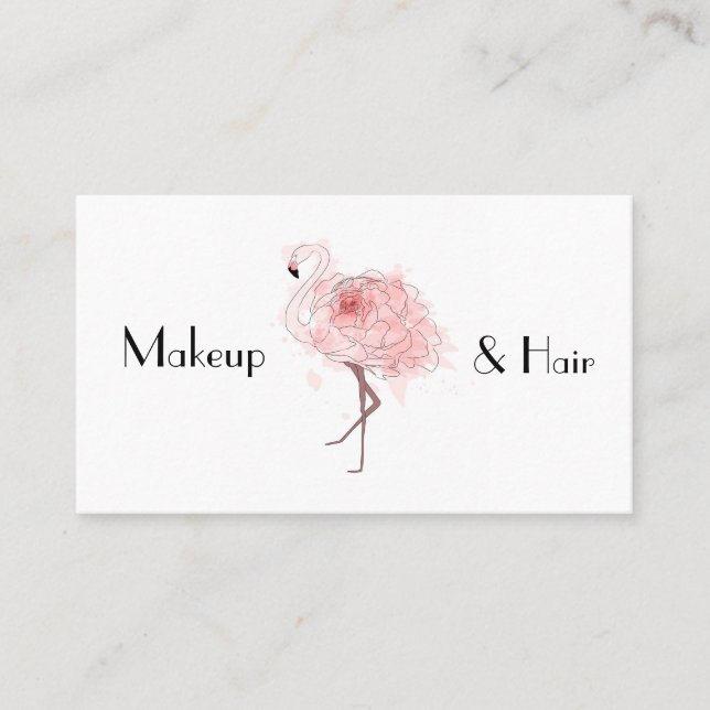 Cartão De Visita Flamingo cor-de-rosa (Frente)