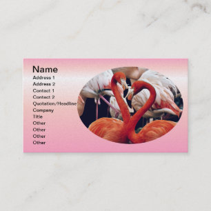 Cartão De Visita Flamingo rosa na natureza