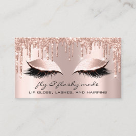 Cartão De Visita Flashy Makeup Artist Eyelash Glitter Drives Rosa