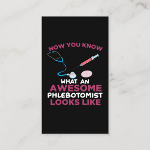 Cartão De Visita Flebotomista Venipuntura Sanguínea Vein Phlebotomi