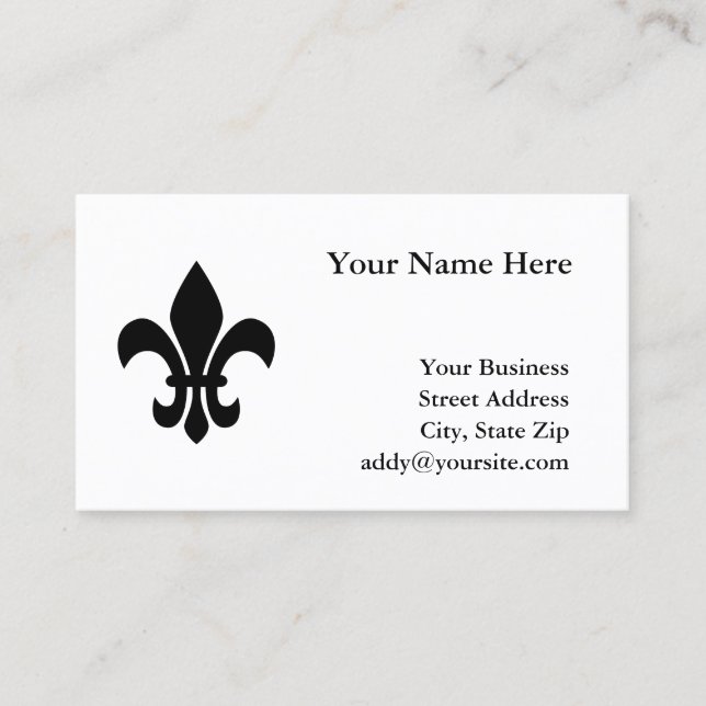 Cartão De Visita Fleur de Lis (Frente)