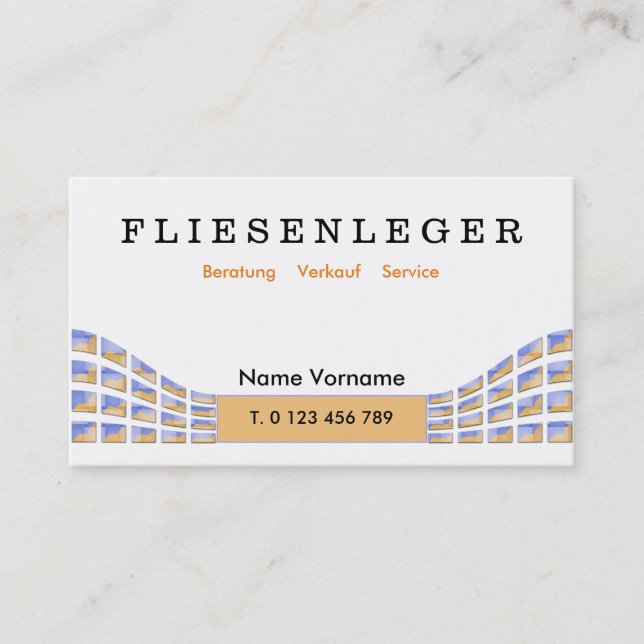 Cartão De Visita fliesenleger (Frente)