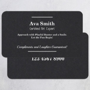 Cartão De Visita Flirting Charm