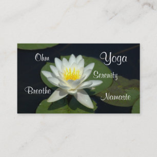 CARTÃO DE VISITA FLOR CUSTOMIZÁVEL DE BUS.CARD/WHITE LOTUS