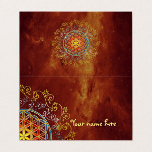 Cartão De Visita Flor Da Vida - Vintage Ornament Mandala 1