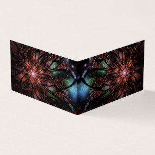 Cartão De Visita Flor de fantasia fractal macia e tenra