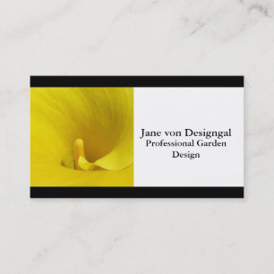 Cartão De Visita Flor de Lírio Amarelo Calla