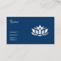 Flor de lótus com aparência prateada em Azul Meia-